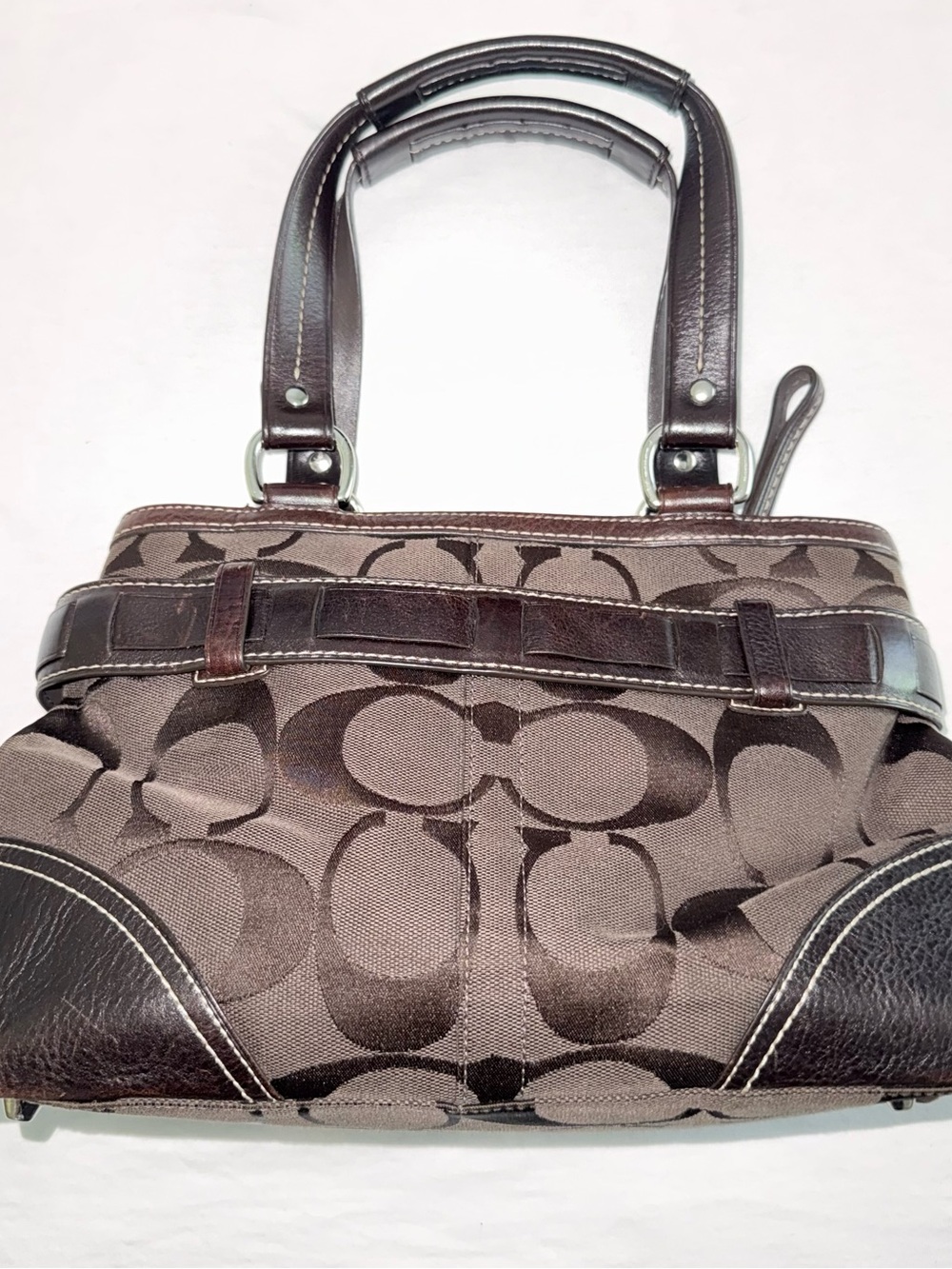 Coach Hamptons Python Handbag - Picture 2 of 8